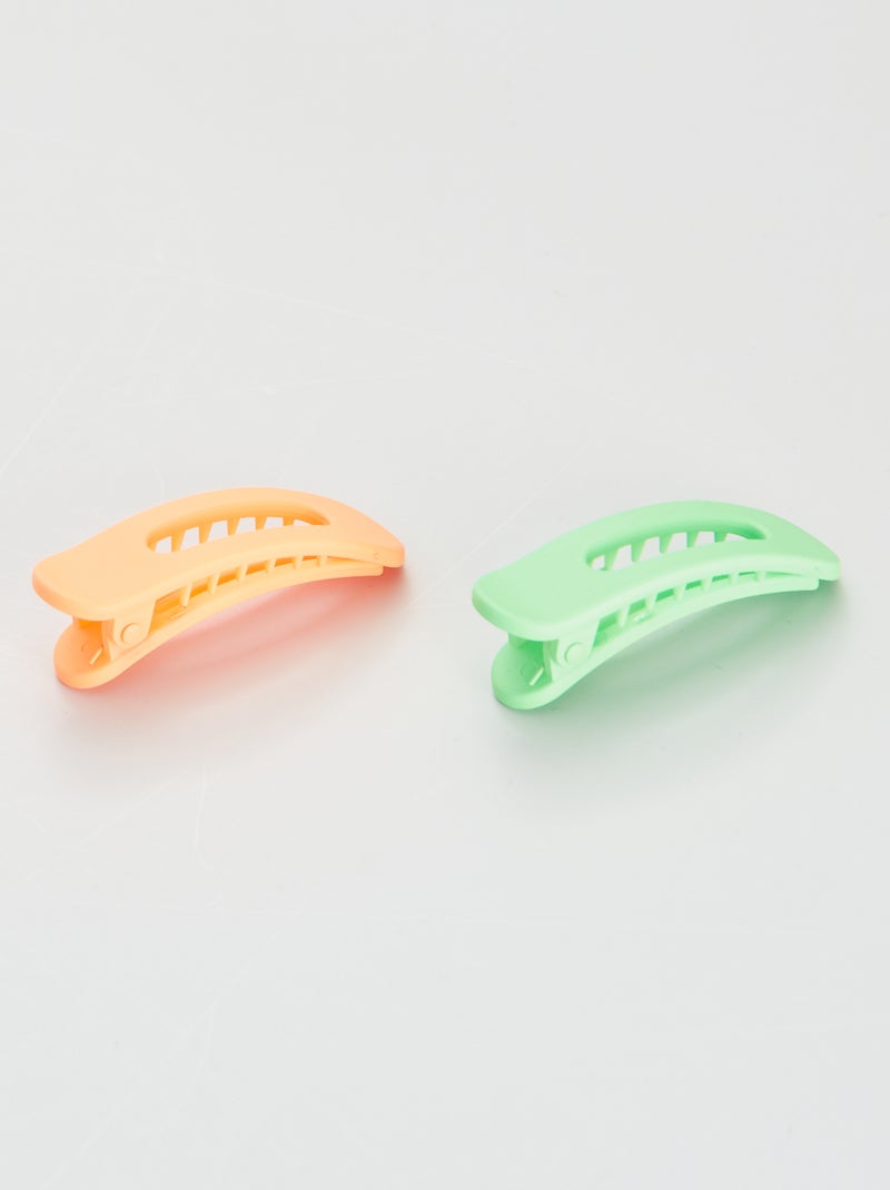 Pack de 2 pinzas para el pelo VERDE - Kiabi