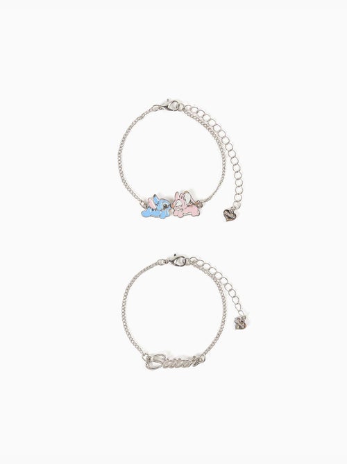 Pack de 2 pulseras con colgantes de stitch y angel - Kiabi