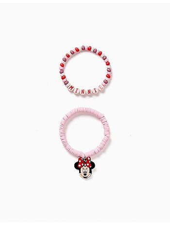 Pack de 2 pulseras con cuentas y Minnie