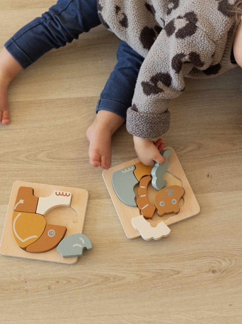 Pack de 2 puzles de madera - Kiabi