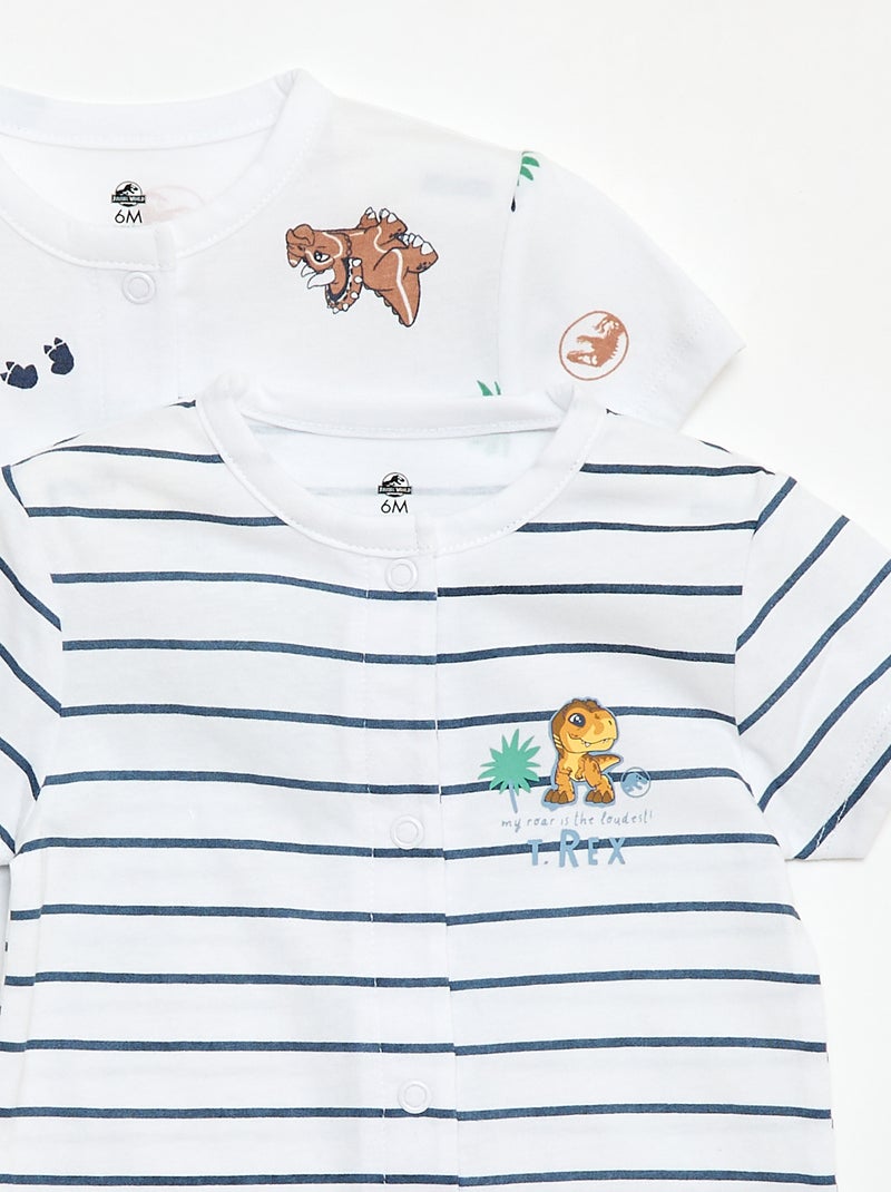 Pack de 2 ranitas 'Jurassic World' Blanco - Kiabi