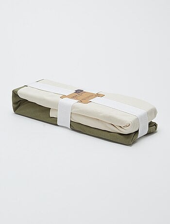 Pack de 2 sábanas bajeras bebé (70 x 140) de punto - Kiabi Home