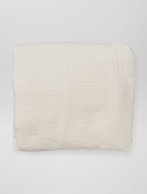 Pack de 2 sábanas bajeras de gasa de algodón - Kiabi