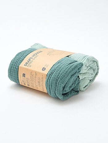 Pack de 2 sábanas bajeras de gasa suave