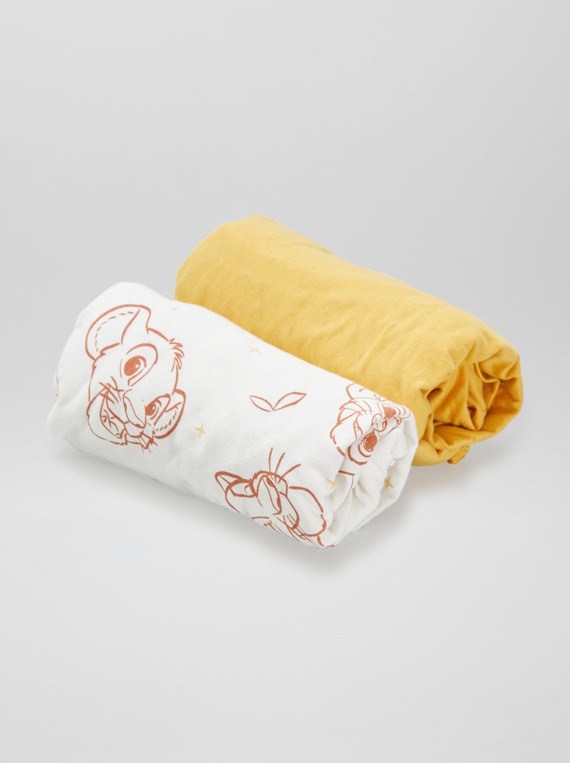 Pack de 2 sábanas bajeras 'Disney' BLANCO - Kiabi