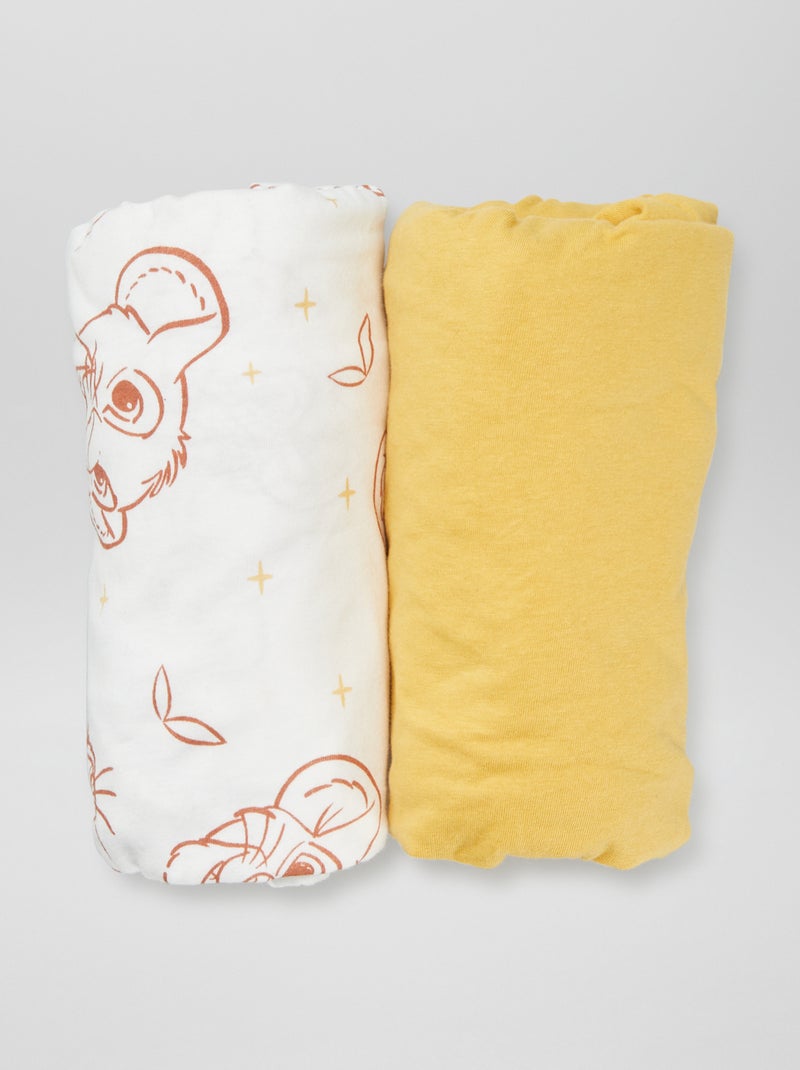 Pack de 2 sábanas bajeras 'Disney' BLANCO - Kiabi