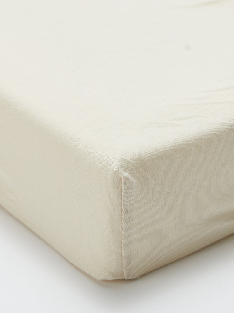 Pack de 2 sábanas bajeras para bebé (70x140) de punto - Kiabi Home BLANCO - Kiabi