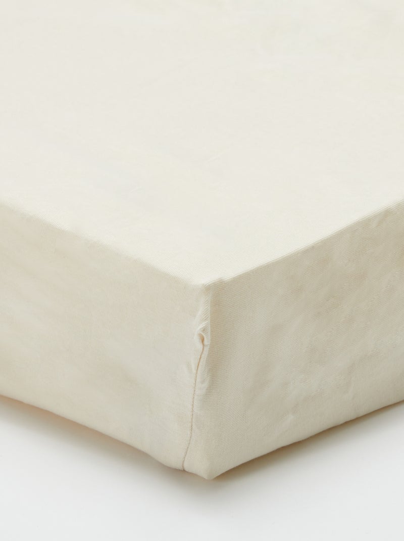 Pack de 2 sábanas bajeras para bebé (70x140) de punto - Kiabi Home BLANCO - Kiabi