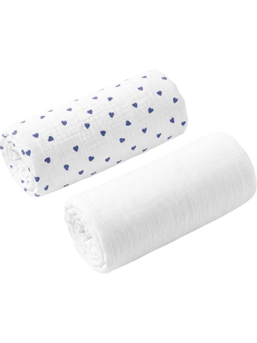 Pack de 2 sábanas bajeras para capazo de gasa algodón | SEVIRA KIDS - Kiabi Pack de 2 sábanas bajeras para capazo de gasa algodón | SEVIRA KIDS - Kiabi