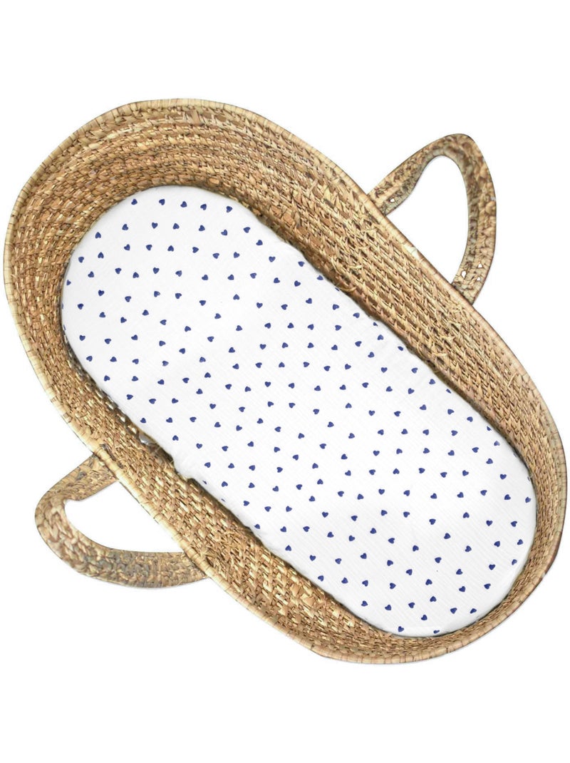 Pack de 2 sábanas bajeras para capazo de gasa algodón | SEVIRA KIDS Azul - Kiabi