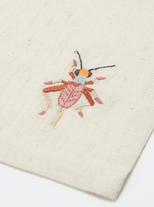 Pack de 2 servilletas bordadas (40 x 40 cm) - Kiabi Home - Kiabi