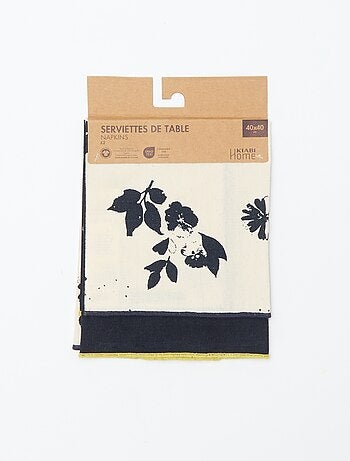 Pack de 2 servilletas de mesa 40 x 40 cm - Kiabi Home