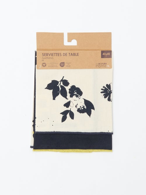 Pack de 2 servilletas de mesa (40x40 cm) - Kiabi Home - Kiabi