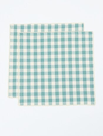 Pack de 2 servilletas de mesa a cuadros