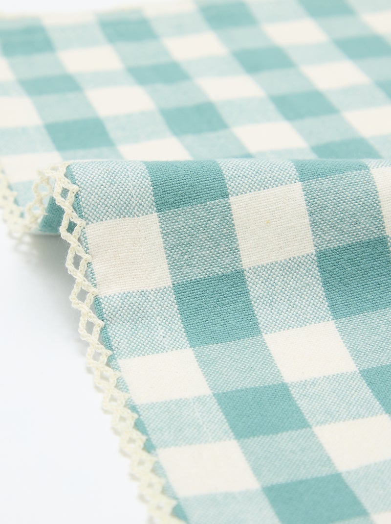 Pack de 2 servilletas de mesa a cuadros Esmeralda - Kiabi