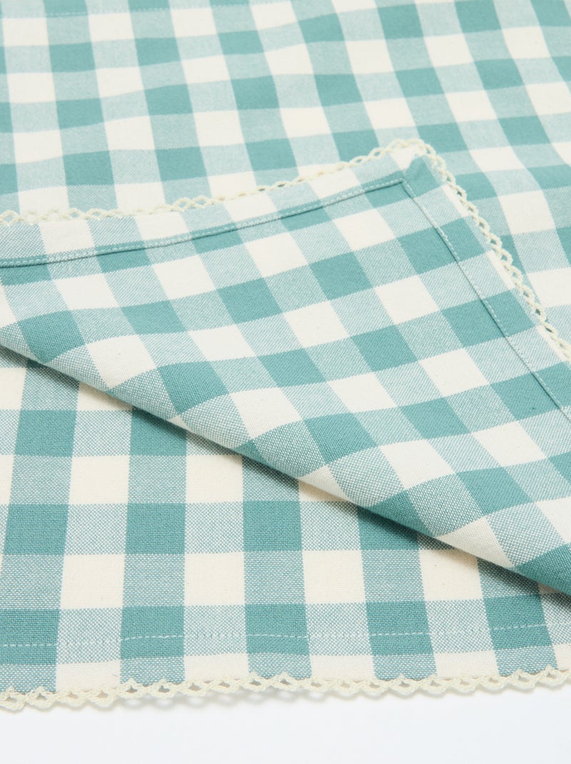Pack de 2 servilletas de mesa a cuadros Esmeralda - Kiabi