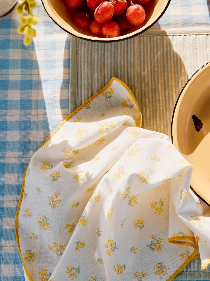 Pack de 2 servilletas de mesa Amarillo - Kiabi