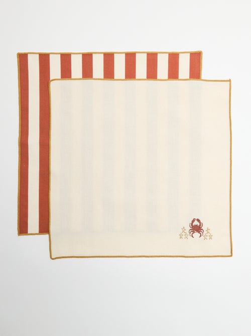 Pack de 2 servilletas de mesa - Kiabi Pack de 2 servilletas de mesa - Kiabi