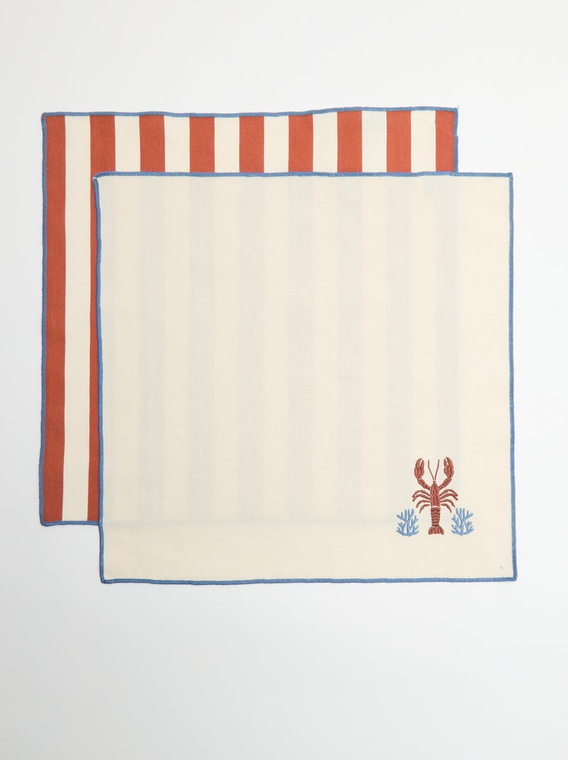 Pack de 2 servilletas de mesa Beige - Kiabi