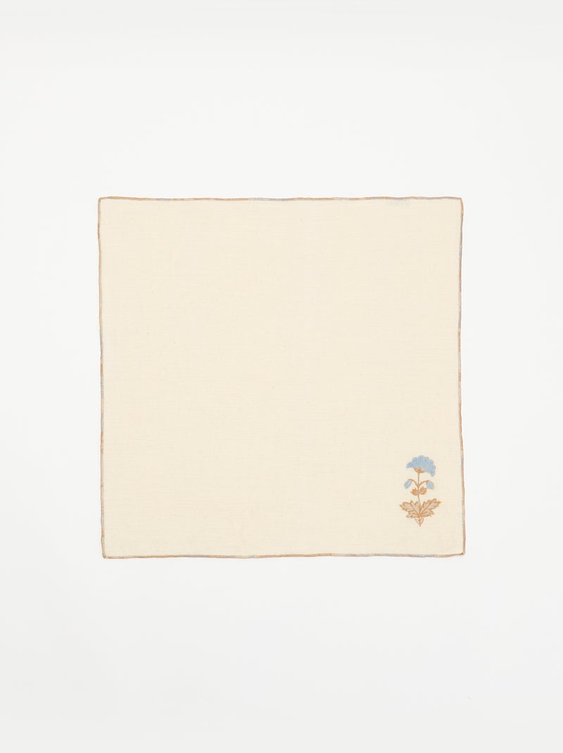 Pack de 2 servilletas de mesa bordadas Beige - Kiabi