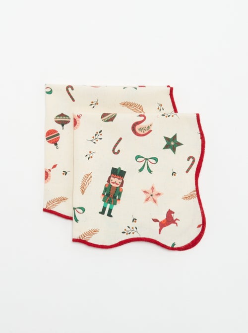 Pack de 2 servilletas de mesa estampadas 'Navidad' - KIABI Home - Kiabi