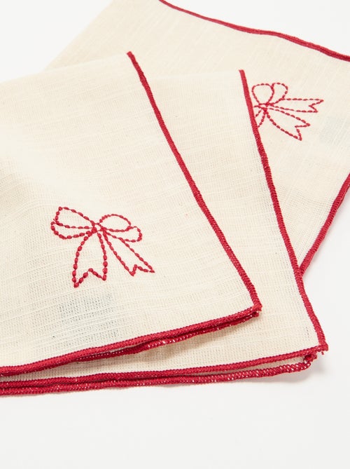 Pack de 2 servilletas de mesa 'Navidad' - Kiabi