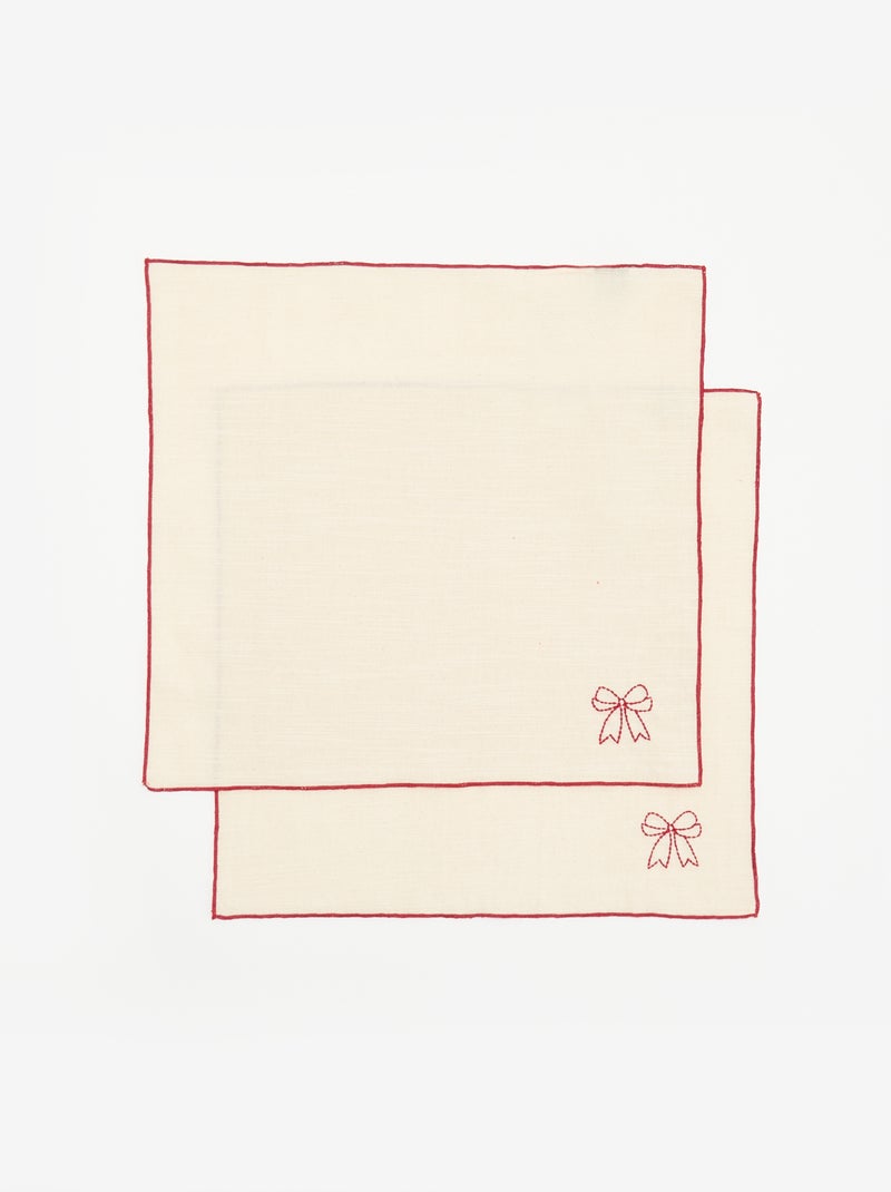 Pack de 2 servilletas de mesa 'Navidad' Crudo - Kiabi