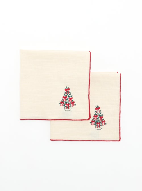 Pack de 2 servilletas de mesa 'Navidad' - Kiabi Pack de 2 servilletas de mesa 'Navidad' - Kiabi