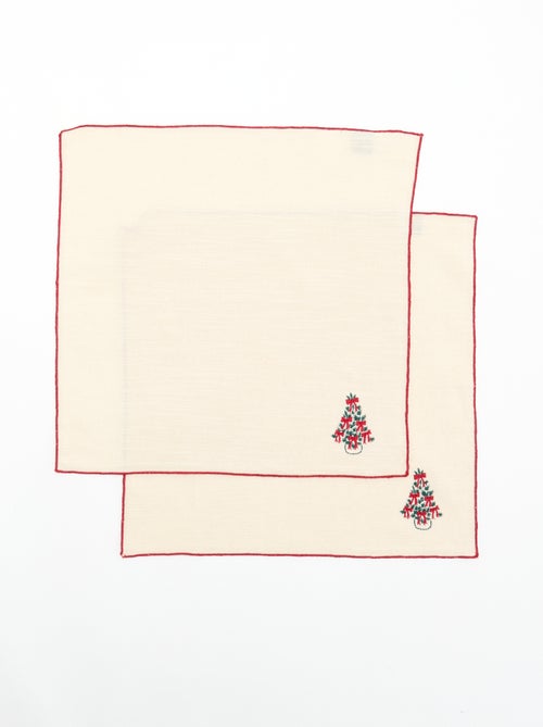 Pack de 2 servilletas de mesa 'Navidad' - Kiabi Pack de 2 servilletas de mesa 'Navidad' - Kiabi