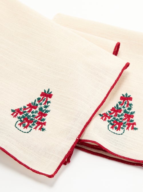Pack de 2 servilletas de mesa 'Navidad' - Kiabi Pack de 2 servilletas de mesa 'Navidad' - Kiabi