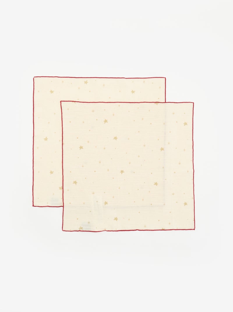 Pack de 2 servilletas de mesa 'Navidad' Crudo - Kiabi