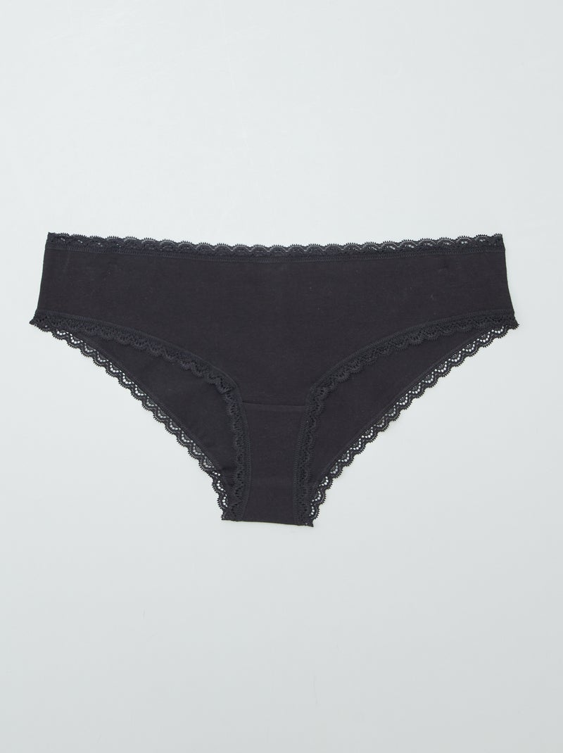 Pack de 2 shorties de algodón negro - Kiabi