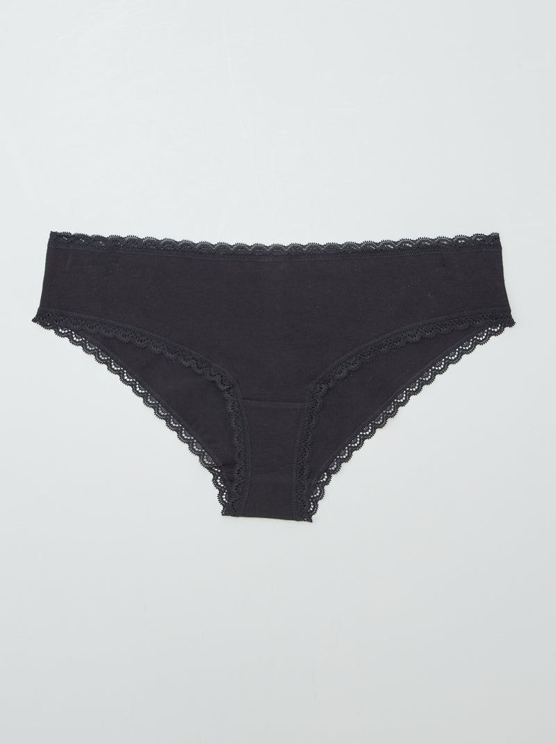 Pack de 2 shorties de algodón negro - Kiabi