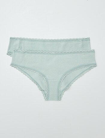 Pack de 2 culottes de algodón