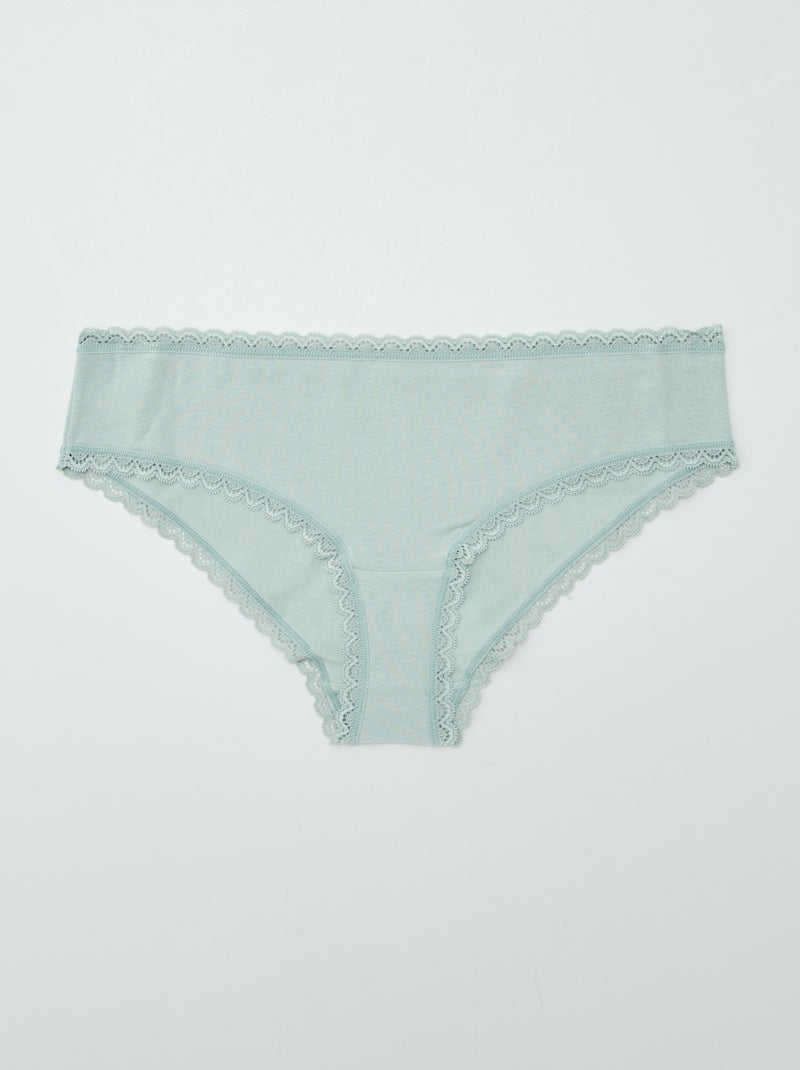Pack de 2 shorties de algodón VERDE - Kiabi