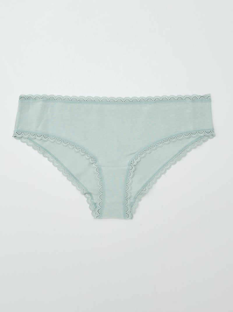 Pack de 2 shorties de algodón VERDE - Kiabi