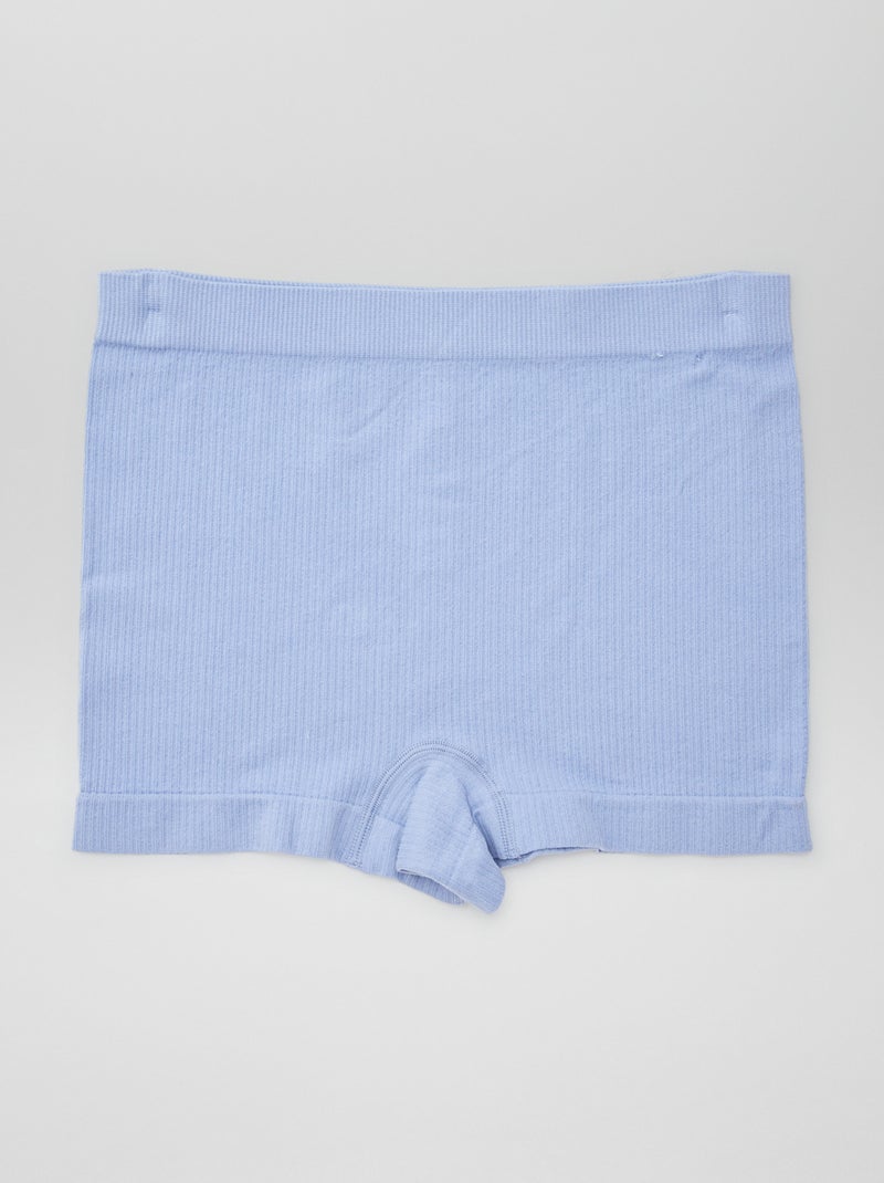 Pack de 2 shorties de punto acanalado Azul - Kiabi