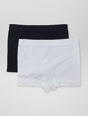 Pack de 2 shorties de punto acanalado