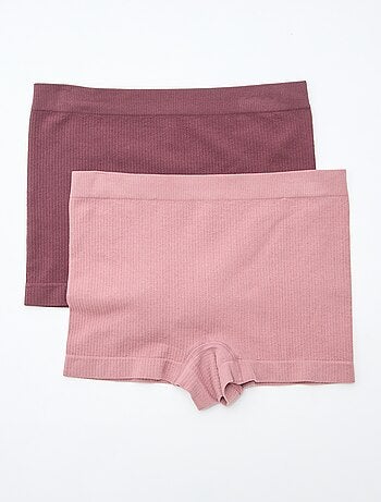 Pack de 2 shorties de punto acanalado