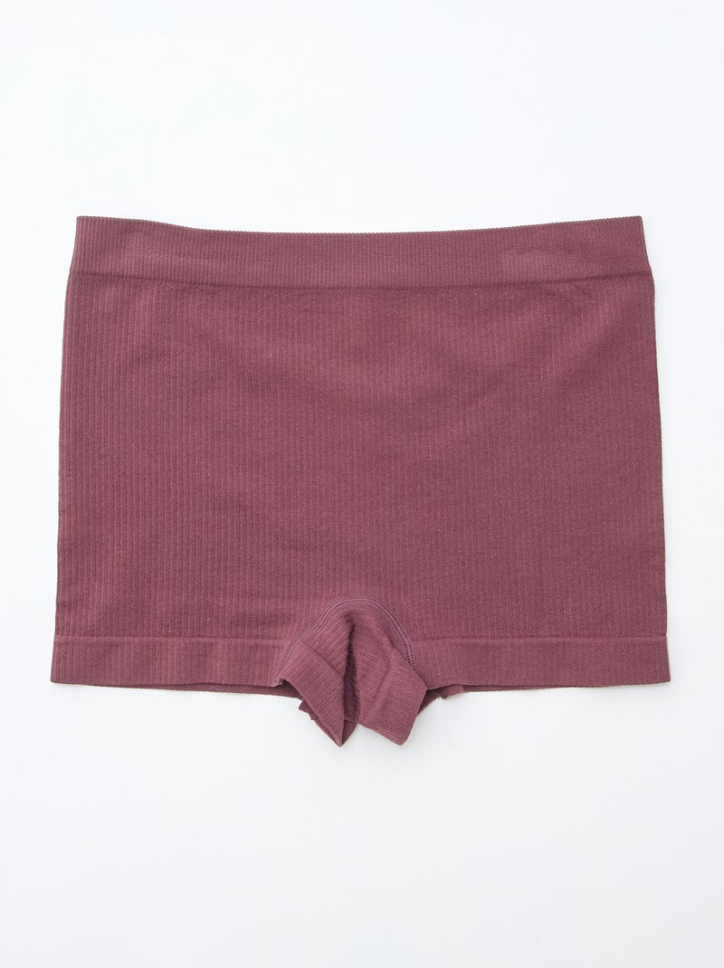 Pack de 2 shorties de punto acanalado Rosa - Kiabi