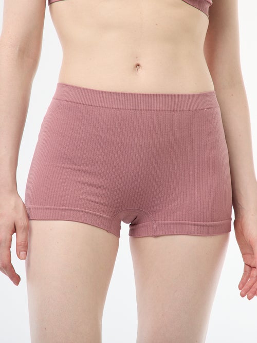 Pack de 2 shorties de punto canalé - Kiabi