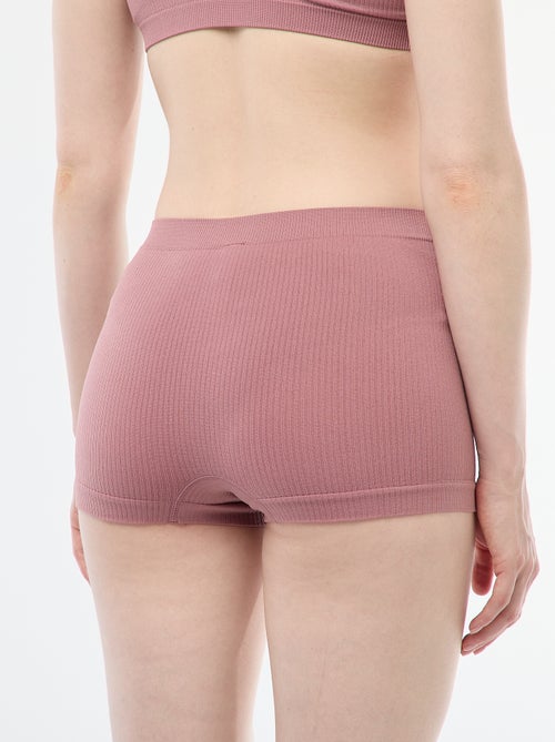 Pack de 2 shorties de punto canalé - Kiabi