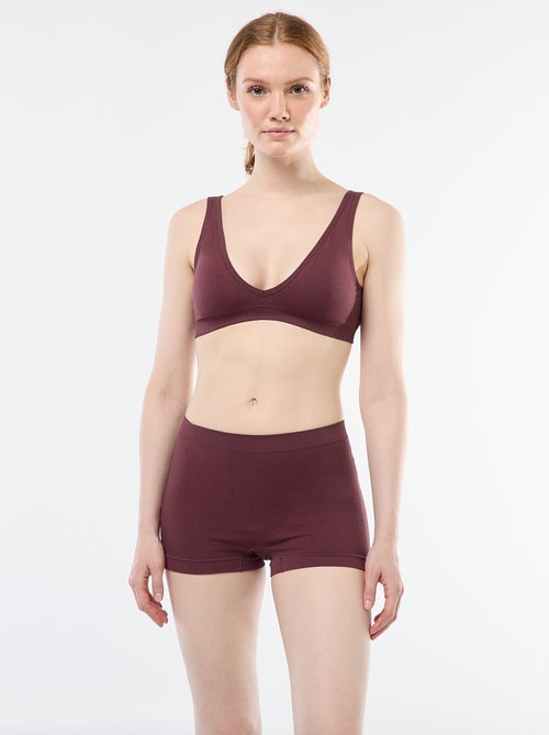 Pack de 2 shorties de punto canalé - Kiabi