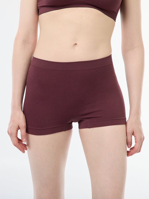 Pack de 2 shorties de punto canalé - Kiabi
