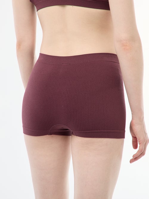 Pack de 2 shorties de punto canalé - Kiabi