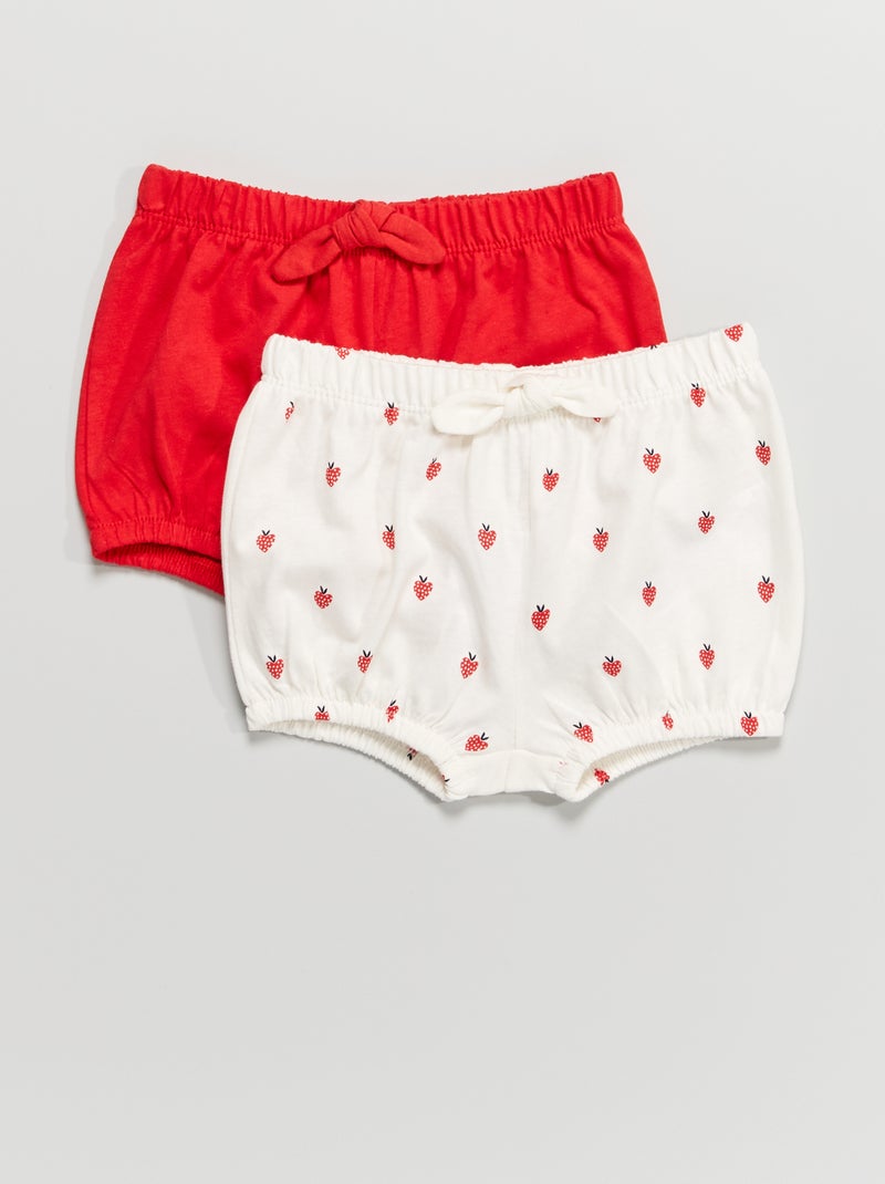 Pack de 2 shorts de algodón BLANCO - Kiabi