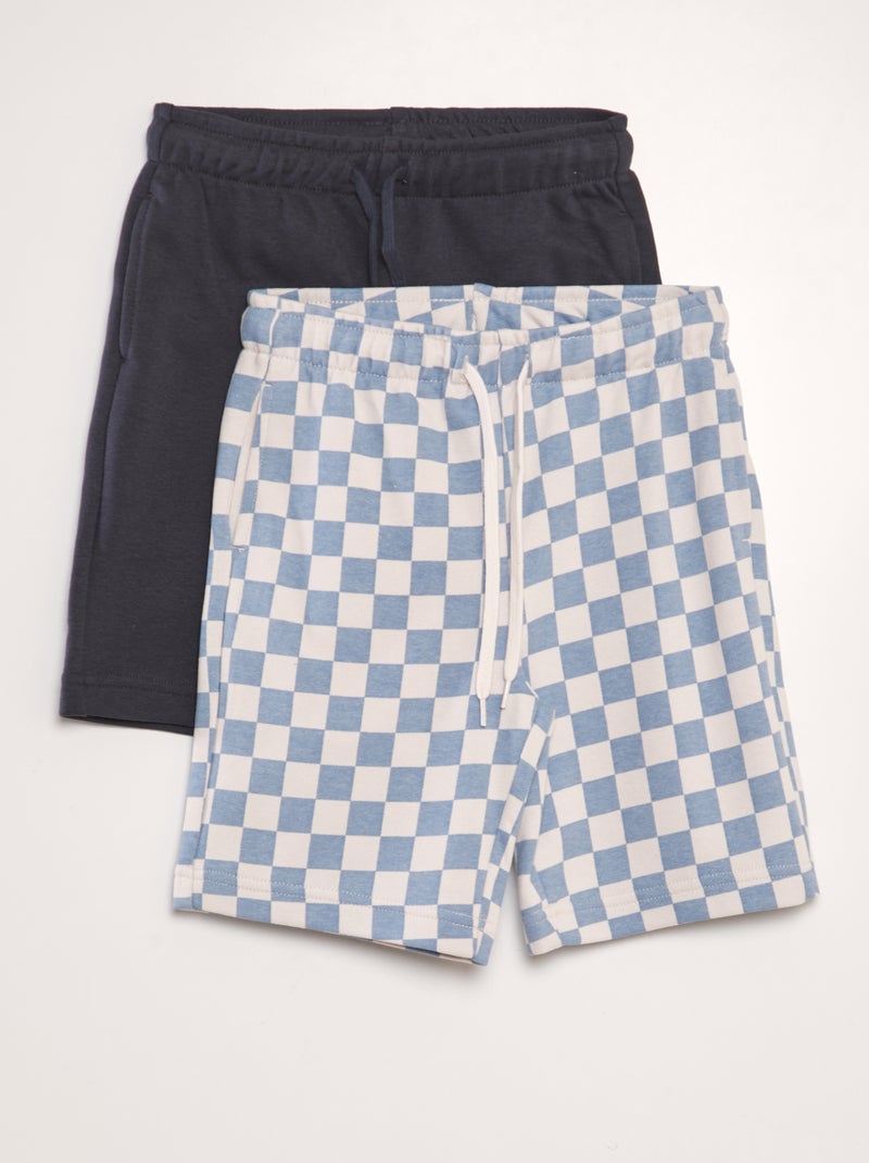 Pack de 2 shorts de chándal finos AZUL - Kiabi