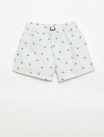 Conjunto de 2 shorts de noche de popelín de algodón