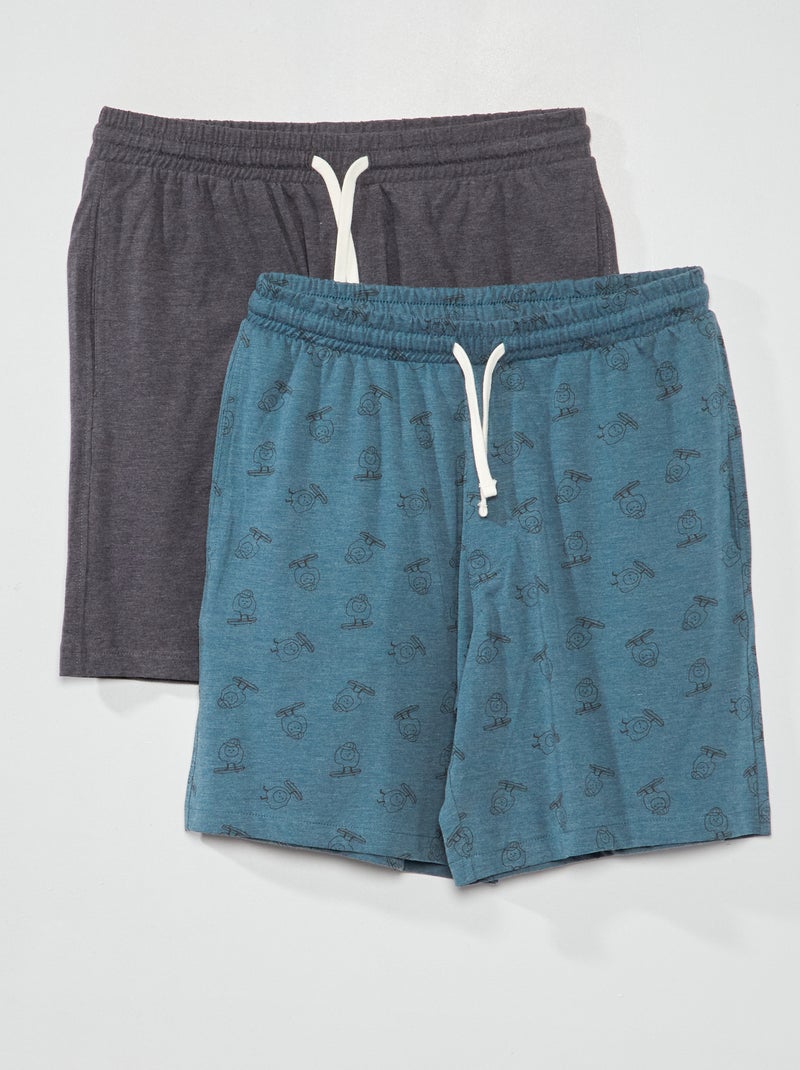 Pack de 2 shorts de pijama GRIS - Kiabi
