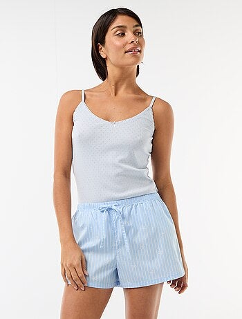 Pack de 2 shorts popelina con cordón de algodón